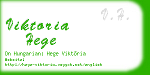 viktoria hege business card